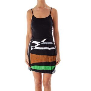 Derek Lam for Design Nation Women's XL Mini Skirt Abstract Print Multicolor